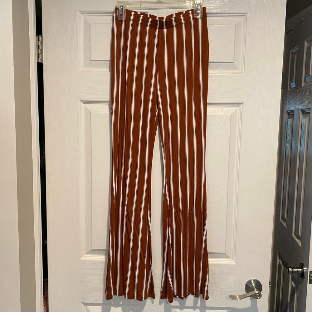 Flare Pinstripe Stretch Pants